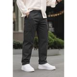 DAMGA JEANS Erkek Bol Paça Kargo Cepli Füme Baggy Pantolon