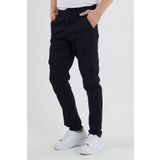 DAMGA JEANS Erkek Bol Paça Rahat Esnek Lacivert Kargo Cepli Pantolon