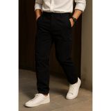 DAMGA JEANS Erkek Bol Paça Trend Yüksek Bel Siyah Kargo Pantolon