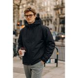 DAMGA JEANS Erkek Cepli Elite Comfort Astarlı Siyah Yağmurluk & Rüzgarlık
