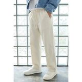 DAMGA JEANS Erkek Günlük Jogger Beyaz Baggy Keten Pantolon