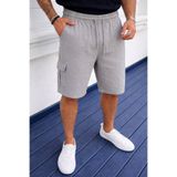 DAMGA JEANS Erkek Günlük Trend Bol Kargo Cepli Taş Keten Şort