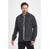 DAMGA JEANS Erkek Hakim Yaka Oversize Basic Antrasit Gömlek