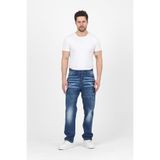 DAMGA JEANS Erkek Jeans Bol Paça Kargo Cepli Mavi Baggy Pantolon