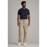 DAMGA JEANS Erkek Klasik Krem Kargo Keten Pantolon