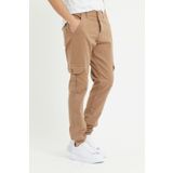 DAMGA JEANS Erkek Lastikli Paça Yüksek Bel Camel Kargo Cepli Pantolon
