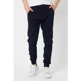 DAMGA JEANS Erkek Lastikli Paça Yüksek Bel Lacivert Kargo Cepli Pantolon