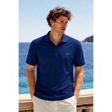 DAMGA JEANS Erkek Premium Comfort Mavi Polo Yaka T Shirt