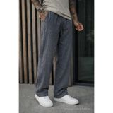 DAMGA JEANS Erkek Premium Jogger Relax Fit E.Siyah Keten Pantolon