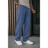 DAMGA JEANS Erkek Premium Jogger Relax Fit Füme Keten Pantolon