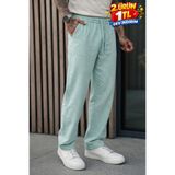 DAMGA JEANS Erkek Premium Jogger Relax Fit S.Yeşil Keten Pantolon