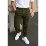 DAMGA JEANS Erkek Trend Günlük Lastikli Haki Taktik Kargo Pantolon