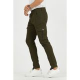 DAMGA JEANS Erkek Yüksek Bel Esnek Haki Bol Kargo Cepli Pantolon