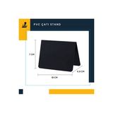 Damga Market 7X10 cm PVC Büyük Kara Tahta Yazması Kolay Parti Masa Çatı Stand