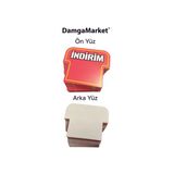 Damga Market Kırmızı Indirim Etiketi Kartı Market, Mağaza,bakkal,raf ve Etiketi 6X5CM 100'LÜ Paket