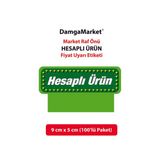 Damga Market Market Raf Önü Hesaplı Ürün Etiketi, Uyarı Etiketi, 9 cm x 5 Cm, Rafa TAKILABILIR,100'LÜ Paket