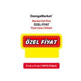 Damga Market Market Raf Önü Özel Etiketi, Özel Etiketi, 9 cm x 5 Cm, Rafa Takılabilir, 100 Adet