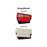 Damga Market Market Raf Önü Özel Karton Etiketi, 9 cm x 5 Cm, Rafa Takılabilir, 100 Adet