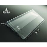 Damga Market Pvc 10 Adet 4x8 cm Rafönü Askılı Etiketlik,tel Sepete, Cam Rafa Asılabilir Kanallı Etiketlik