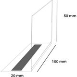Damga Market Pvc Yapışkanlı Açılı Raf Siperlik Etiketliği 5 cm x 10 cm - 50'li Paket
