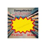 Damga Market Sarı Yıldız Etiketi, Mağaza, Market ve Reyon Etiketi 17X23 cm 230 gr Bristol Karton 50 Adet