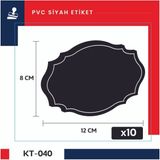 Damga Market Silinebilir, Yeniden Yazılabilir Pvc'den Siyah Etiketlikleri, Pvc Kara Tahtalar, 8 cm x 12 cm