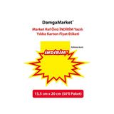 Damga Market Yıldız Karton Etiketi 13,5 cm x 20 cm 230 g 50'li Paket 99 Sayfa ve Altı Kullanım