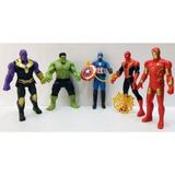 Damga Toys Avengers 5'li Set Karakter Hulk Thanos İronman Spiderman Captan America Oyuncak Figür 11,5 cm