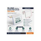 DamgaMarket Eczane Raf Fiyat Etiketi Tutucu Şeffaf PVC 45x65 mm Yapışkanlı Fiyat Etiketliği 25 Adet