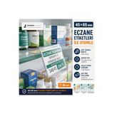 DamgaMarket Eczane Raf Önü Yapışkanlı Fiyat Etiketliği, Eczane Raf Fiyat Etiketi Tutucu 45x65 mm Şeffaf PVC 50 Adet