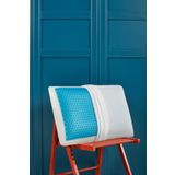 DAMIEN Soğutucu Yüksek Boyun Destekli Ortopedik Yastık Boyun Destekli Visco Yastık 60x40x14 cm 4 Mevsim Kul