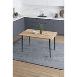 DAMLA 60x90 Cm Oval Köşeli Çam Desenli Yemek Masası Mutfak Masası Balkon Masası Çalışma Masası