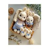 Damla Amigurumi Bal Yanak Tavsan Set - Organik Hediyelik Set