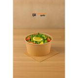 Damla Cup Kraft Karton Salata Kasesi 750 Cc Yuvarlak Makarna Yemek Tatlı Saklama Kabı - 25 Adet Kapaksızdır