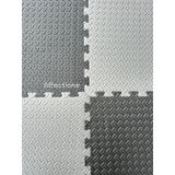 Damla Desen Tatami Minderi 100x100 20mm Çift Taraflı Kullanım Çift Renk (gri-siyah)