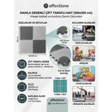 Damla Desen Tatami Minderi 100x100 26mm Çift Taraflı Kullanım Çift Taraflı Renk (gri-siyah)