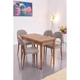 Damla Hilal Mdf Mutfak Masa Sandalye Takımı 60X100CM - Çam - 60 x 100 cm