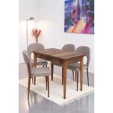 Damla Hilal Mdf Mutfak Masa Sandalye Takımı 60X100CM - Ceviz - 60 x 100 cm