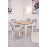 Damla Hilal Mdf Mutfak Masa Sandalye Takımı 60X100CM - Kahverengi - 60 x 100 cm