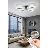 Damla Model 4"lü Gümüş Kumandalı 3 Renk Modu Ledli Modern Plafonyer Salon Mutfak Çocuk Yatak Odası LED Avize - Altın