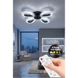 Damla Model 4"lü Siyah Kumandalı 3 Renk Modu Ledli Modern Plafonyer Salon Mutfak Çocuk Yatak Odası LED Avize