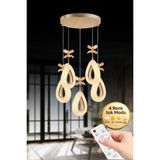Damla Model 51LI Gold Kumandalı 3 Renk Modu Ledli Kristal Taşlı Modern Salon Mutfak Oturma Odası LED Avize - Altın