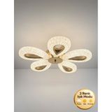 Damla Model 5"li Gold 3 Renk Modu Ledli Modern Tavana Sıfır Salon Mutfak Çocuk Yatak Odası Led Avize Altın