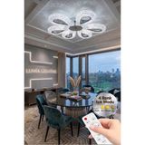 Damla Model 6"lı Gümüş Kumandalı 3 Renk Modu Ledli Modern Plafonyer Salon Mutfak Çocuk Yatak Odası LED Avize