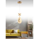 Damla Model Gold 3 Renk Modu Ledli Kristal Taşlı Modern Salon Mutfak Oturma Çocuk Odası LED Avize - Altın