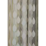DAMLA MODEL KREM RENK HAZIR İP PERDE 300 * 270 cm