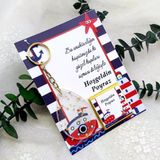 Damla Modeli Epoksi Anahtarlık Ve Çikolata Denizci Baskılı Hediyelik(25 Adet)