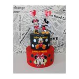 DAMLA PARTİ Mickey Minie Mouse Maket Pasta, Mickey Minie Kırmızı Doğum Günü