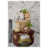 DAMLA PARTİ Safari Maket Pasta, Safari Doğum Günü Parti Malzemeleri