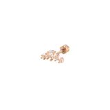 DAMLA TAŞLI HİLAL GÜMÜŞ TRAGUS PIERCING - ROSE BAKIR